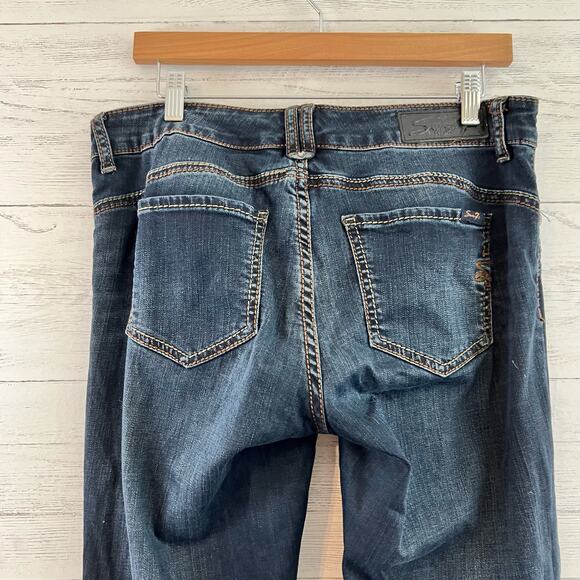 Seven 7 Dark Wash Skinny Low Rise Denim Jeans Size 8 - Picture 6 of 7